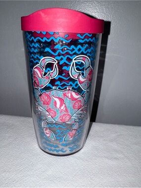 Tervis Tumbler Simply Southern Crab Pink/Blue Pink Top 16 oz